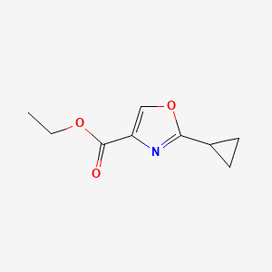 molecular formula C9H11NO3 B1523533 Ethyl 2-cyclopropyloxazole-4-carboxylate CAS No. 1060816-03-6