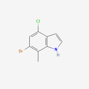 molecular formula C9H7BrClN B1523536 6-bromo-4-chloro-7-methyl-1H-indole CAS No. 1167056-83-8