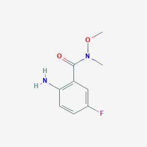 molecular formula C9H11FN2O2 B1523543 2-Amino-5-fluoro-N-methoxy-N-methylbenzamide CAS No. 880875-39-8