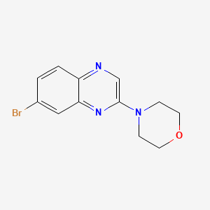 molecular formula C12H12BrN3O B1523545 4-(7-Bromoquinoxalin-2-yl)morpholine CAS No. 916811-87-5