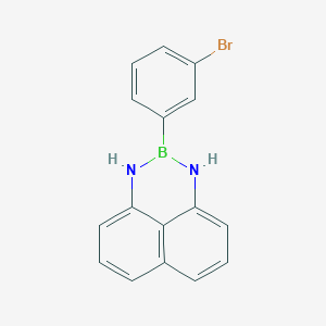 molecular formula C16H12BBrN2 B1523546 2-(3-Bromophenyl)-2,3-dihydro-1H-naphtho[1,8-de][1,3,2]diazaborine CAS No. 927384-43-8