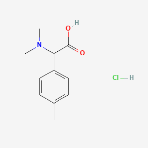 molecular formula C11H16ClNO2 B1523547 (Dimethylamino)(4-methylphenyl)acetic acid hydrochloride CAS No. 1255717-03-3