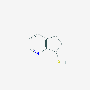 molecular formula C8H9NS B152355 6,7-dihydro-5H-cyclopenta[b]pyridine-7-thiol CAS No. 133073-01-5