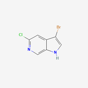molecular formula C7H4BrClN2 B1523551 3-Bromo-5-chloro-1H-pyrrolo[2,3-c]pyridine CAS No. 1167056-96-3