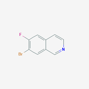 molecular formula C9H5BrFN B1523552 7-Bromo-6-fluoroisoquinoline CAS No. 923022-40-6