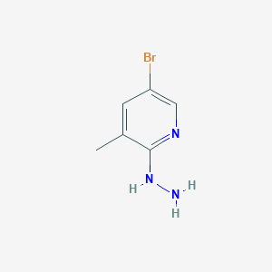 molecular formula C6H8BrN3 B1523553 5-Bromo-2-hydrazinyl-3-methylpyridine CAS No. 1216259-76-5