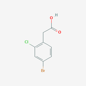 molecular formula C8H6BrClO2 B1523554 2-(4-溴-2-氯苯基)乙酸 CAS No. 916516-89-7