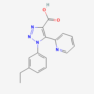 molecular formula C16H14N4O2 B1523555 1-(3-ethylphenyl)-5-(pyridin-2-yl)-1H-1,2,3-triazole-4-carboxylic acid CAS No. 1351779-49-1