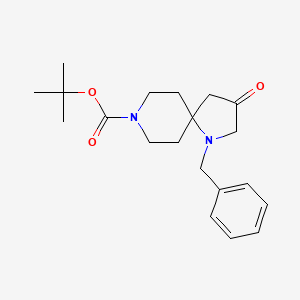 molecular formula C20H28N2O3 B15235555 Tert-Butyl 1-Benzyl-3-Oxo-1,8-Diazaspiro[4.5]Decane-8-Carboxylate 