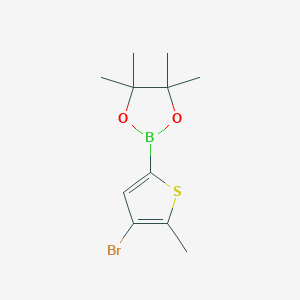 molecular formula C11H16BBrO2S B1523557 2-(4-溴-5-甲基噻吩-2-基)-4,4,5,5-四甲基-1,3,2-二氧杂硼环丁烷 CAS No. 1310404-98-8