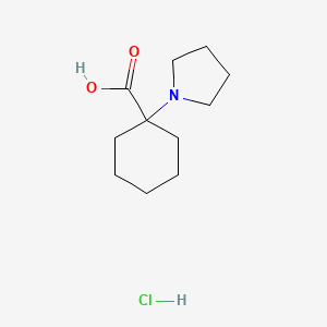 molecular formula C11H20ClNO2 B1523559 1-(1-吡咯烷基)环己烷甲酸盐酸盐 CAS No. 1255717-93-1