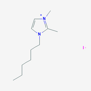 molecular formula C11H21IN2 B1523560 1-Hexyl-2,3-dimethylimidazolium Iodide CAS No. 288627-94-1