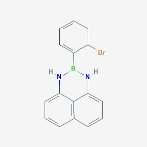 molecular formula C16H12BBrN2 B1523561 2-(2-Bromophenyl)-2,3-dihydro-1H-naphtho[1,8-de][1,3,2]diazaborine CAS No. 927384-42-7