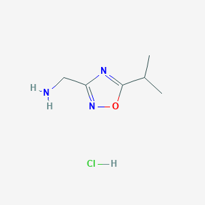 [(5-Isopropyl-1,2,4-oxadiazol-3-yl)methyl]amine hydrochloride