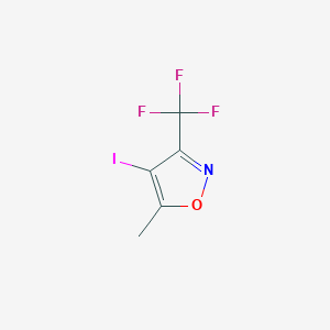 molecular formula C5H3F3INO B15235835 4-Iodo-5-methyl-3-(trifluoromethyl)isoxazole 