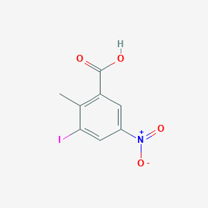 molecular formula C8H6INO4 B1523586 3-Iodo-2-methyl-5-nitrobenzoic acid CAS No. 1005499-46-6