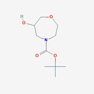 molecular formula C10H19NO4 B1523603 tert-Butyl 6-hydroxy-1,4-oxazepane-4-carboxylate CAS No. 1272758-40-3