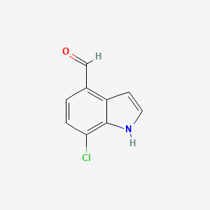molecular formula C9H6ClNO B1523613 7-Chloro-1H-indole-4-carbaldehyde CAS No. 1167055-37-9