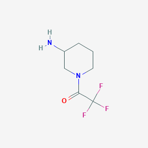molecular formula C7H11F3N2O B1523615 1-(3-Aminopiperidin-1-YL)-2,2,2-trifluoroethanone CAS No. 1260832-30-1