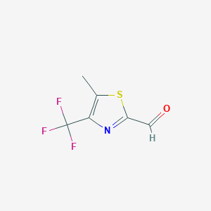 molecular formula C6H4F3NOS B1523616 5-Methyl-4-(trifluoromethyl)-1,3-thiazole-2-carbaldehyde CAS No. 1379099-99-6