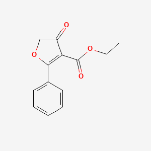 molecular formula C13H12O4 B15236245 Ethyl 4-oxo-2-phenyl-4,5-dihydrofuran-3-carboxylate 