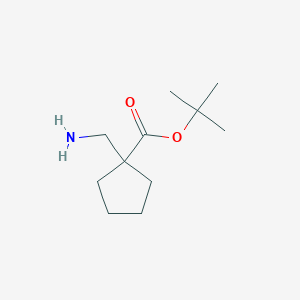 molecular formula C11H21NO2 B1523629 1-Aminomethyl-cyclopentanecarboxylic acid tert-butyl ester CAS No. 1263378-41-1