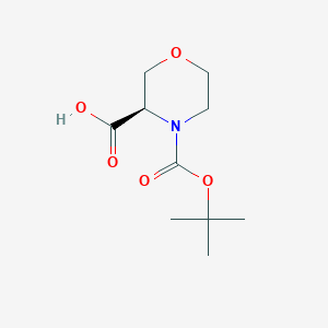 molecular formula C10H17NO5 B152363 (r)-4-(Tert-butoxycarbonyl)morpholine-3-carboxylic acid CAS No. 869681-70-9