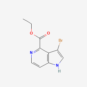 molecular formula C10H9BrN2O2 B1523631 ethyl 3-bromo-1H-pyrrolo[3,2-c]pyridine-4-carboxylate CAS No. 1167055-83-5