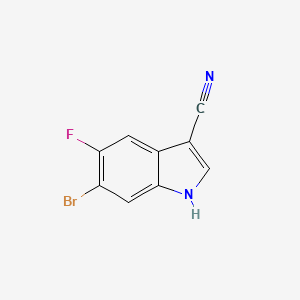 molecular formula C9H4BrFN2 B1523638 6-Bromo-5-fluoro-1H-indole-3-carbonitrile CAS No. 1211593-30-4
