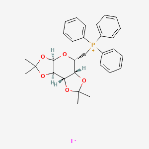 molecular formula C30H34IO5P B15236406 triphenyl-[[(1S,2R,6R,8S,9R)-4,4,11,11-tetramethyl-3,5,7,10,12-pentaoxatricyclo[7.3.0.02,6]dodecan-8-yl]methyl]phosphanium;iodide 