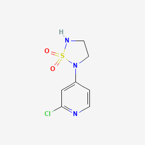 molecular formula C7H8ClN3O2S B15236407 2-(2-Chloropyridin-4-YL)-1,2,5-thiadiazolidine 1,1-dioxide 