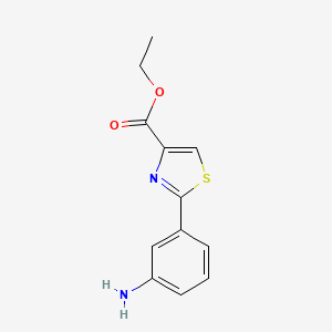 molecular formula C12H12N2O2S B1523651 2-(3-Amino-phenyl)-thiazole-4-carboxylic acid ethyl ester CAS No. 885278-66-0