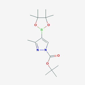 molecular formula C15H25BN2O4 B1523668 1-Boc-3-methylpyrazole-4-boronic acid pinacol ester CAS No. 1009071-34-4