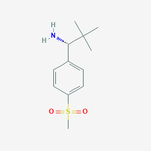 molecular formula C12H19NO2S B15236790 (R)-2,2-Dimethyl-1-(4-(methylsulfonyl)phenyl)propan-1-amine hcl 