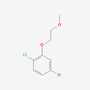 molecular formula C9H10BrClO2 B1523684 4-Bromo-1-chloro-2-(2-methoxyethoxy)benzene CAS No. 897955-78-1