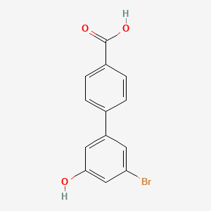 molecular formula C13H9BrO3 B1523686 3-Bromo-5-(4-carboxyphenyl)phenol CAS No. 1261991-91-6