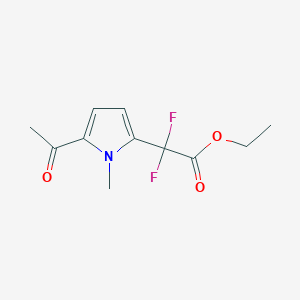 molecular formula C11H13F2NO3 B1523687 ethyl 2-(5-acetyl-1-methyl-1H-pyrrol-2-yl)-2,2-difluoroacetate CAS No. 1286792-84-4