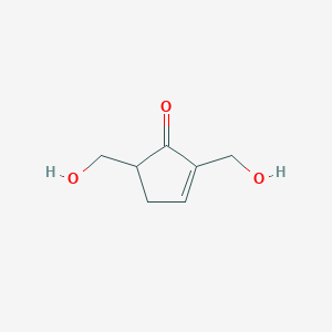 molecular formula C7H10O3 B152369 2,5-Bis(hydroxymethyl)cyclopent-2-en-1-one CAS No. 133886-36-9