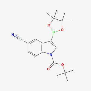 tert-Butyl 5-cyano-3-(4,4,5,5-tetramethyl-1,3,2-dioxaborolan-2-yl)-1H-indole-1-carboxylate