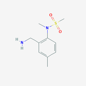molecular formula C10H16N2O2S B15236914 N-(2-(Aminomethyl)-4-methylphenyl)-N-methylmethanesulfonamide 