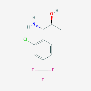 molecular formula C10H11ClF3NO B15237027 (1S,2S)-1-Amino-1-[2-chloro-4-(trifluoromethyl)phenyl]propan-2-OL 