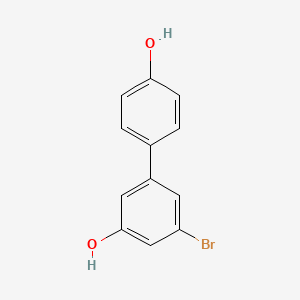 molecular formula C12H9BrO2 B1523711 3-Bromo-5-(4-hydroxyphenyl)phenol CAS No. 1261956-89-1