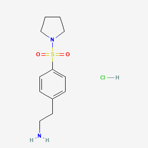 molecular formula C12H19ClN2O2S B1523718 2-[4-(Pyrrolidin-1-ylsulfonyl)phenyl]ethanamine hydrochloride CAS No. 1224170-51-7