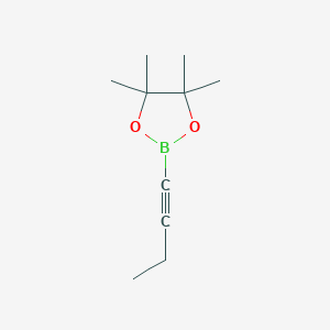 molecular formula C10H17BO2 B1523719 2-(1-Butyn-1-YL)-4,4,5,5-tetramethyl-1,3,2-dioxaborolane CAS No. 1287752-88-8