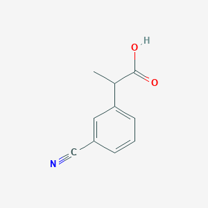 molecular formula C10H9NO2 B1523721 2-(3-Cyanophenyl)propanoic acid CAS No. 1249725-52-7