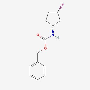 molecular formula C13H16FNO2 B1523726 benzyl N-[(1R,3S)-3-fluorocyclopentyl]carbamate CAS No. 1932288-21-5
