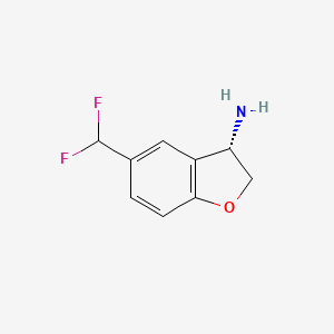 molecular formula C9H9F2NO B15237277 (3S)-5-(Difluoromethyl)-2,3-dihydrobenzo[B]furan-3-ylamine 