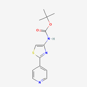 molecular formula C13H15N3O2S B1523728 Tert-butyl 2-(pyridin-4-yl)thiazol-4-ylcarbamate CAS No. 692889-71-7