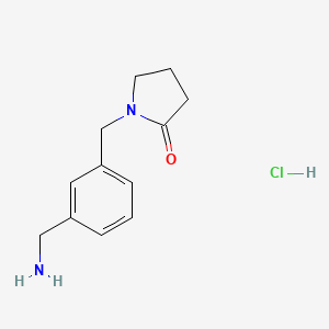 1-{[3-(Aminomethyl)phenyl]methyl}pyrrolidin-2-one hydrochloride