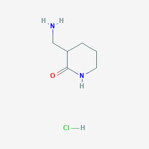 molecular formula C6H13ClN2O B1523739 3-(Aminomethyl)piperidin-2-one hydrochloride CAS No. 1269151-55-4